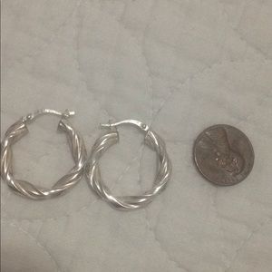 Sterling silver small hoop earrings
